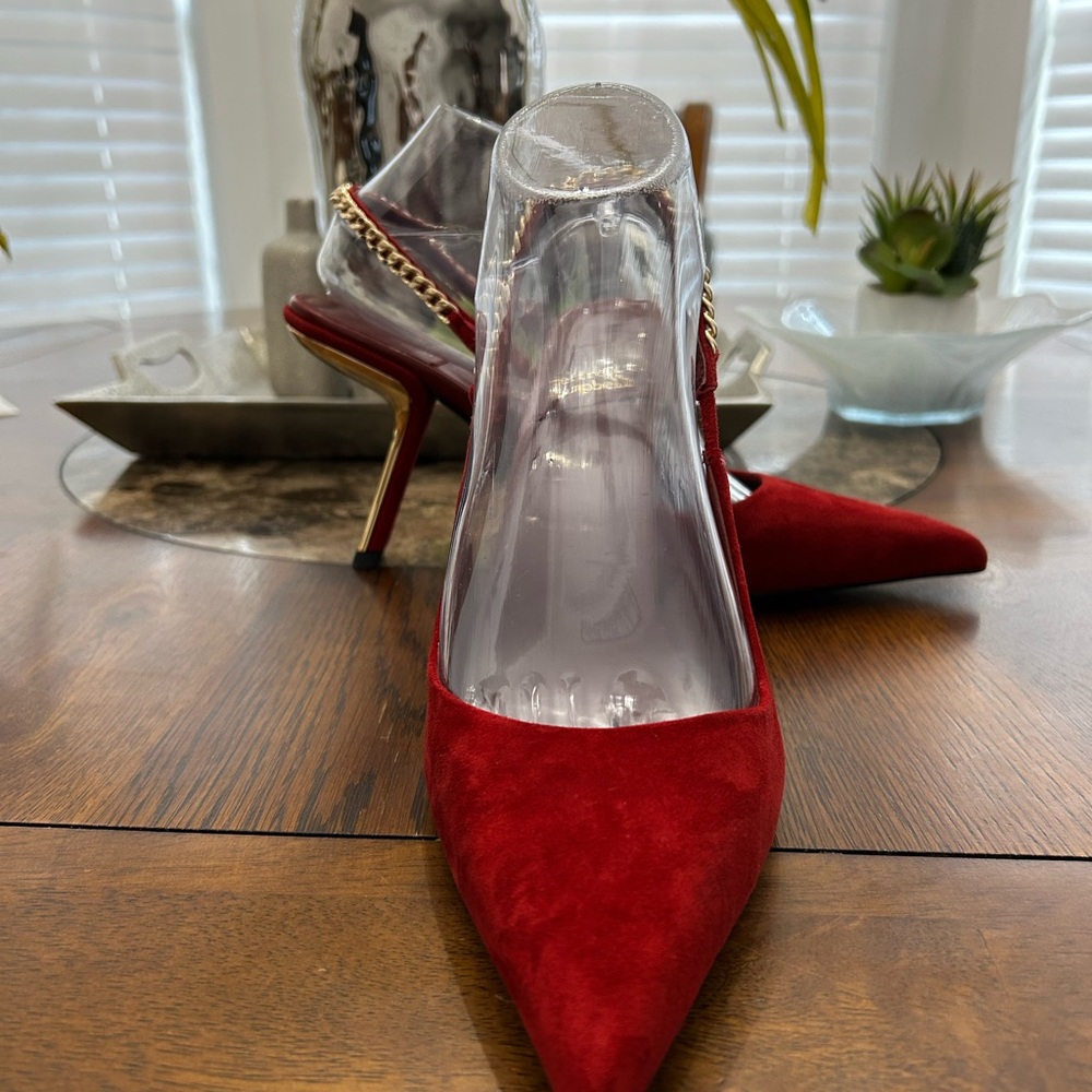 Jeffrey Campbell Arquois Slingback Red High-Heel Pumps Size 8.5